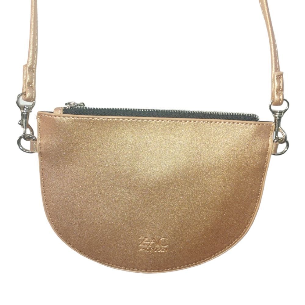 ZAC Zac Posen Women's Metallic Rose Gold Mini Crossbody Bag.NEW. NWOT.